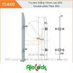 TRỤ ĐƠN THẲNG 10ly TAY ĐÚC VUÔNG GÓC – TC43/D-Cầu thang cao