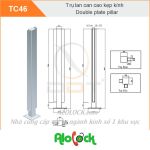 TRỤ LAN CAN CAO KẸP KÍNH – TC46-Cầu thang cao